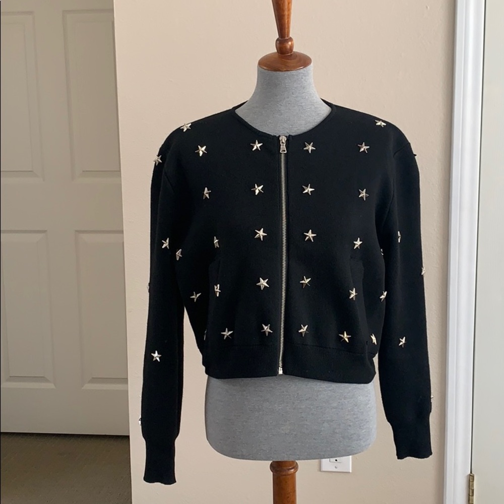 BADGLEY MISCHKA SPORT- star studded cardigan